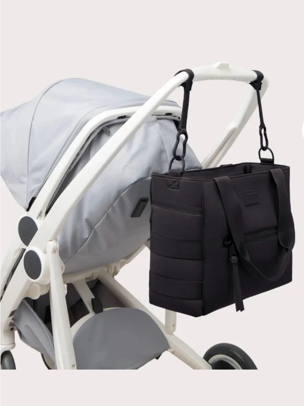 Wade Dagne Dover Black Diaper Tote with Crossbody Strap